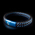 blaues lederarmband herren blue magnet uniqal sale